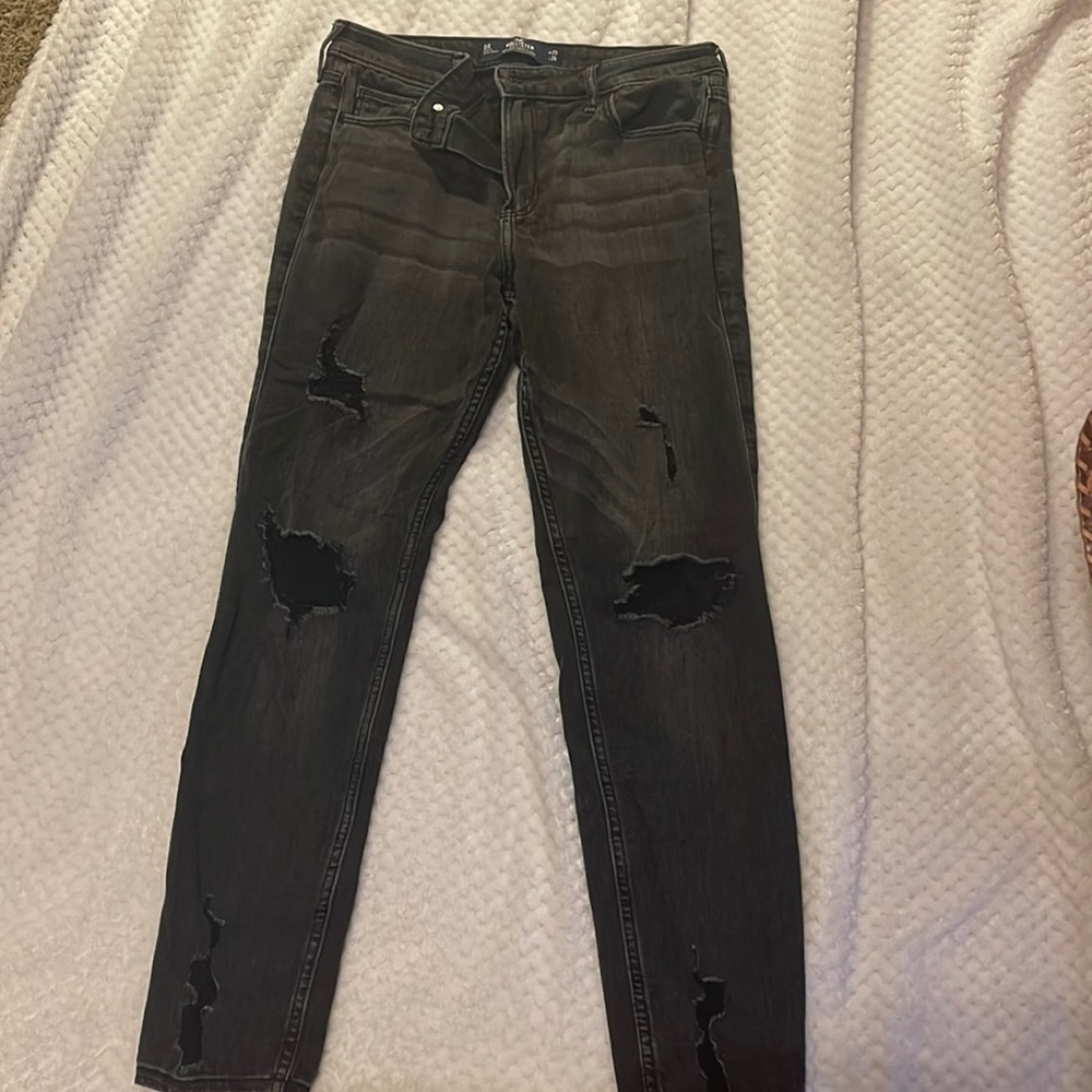9R hollister high-rise super skinny black jeans